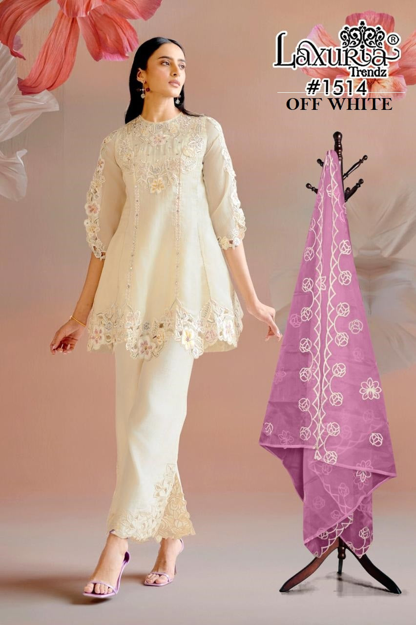 1514 Pink Laxuria Trendz Vichitra Simmer Pakistani Readymade Suits