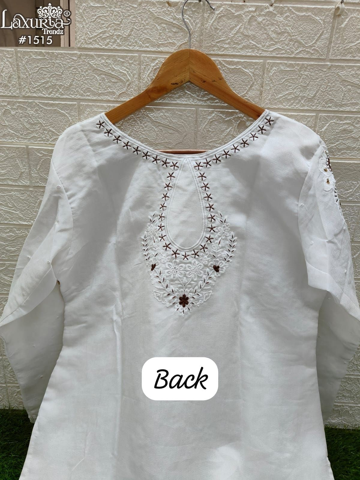 1515 White Laxuria Trendz Vichitra Pakistani Readymade Suits