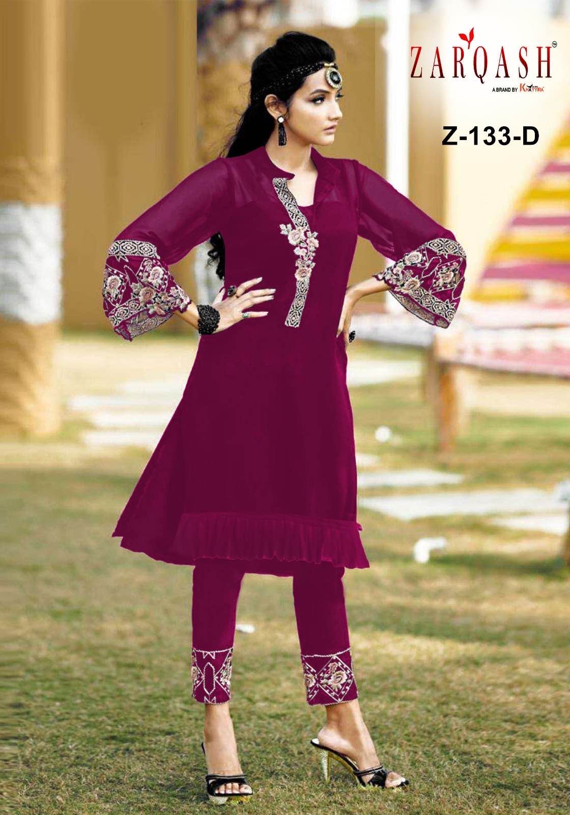 Z-133-D Zarqash Pakistani Readymade Suits
