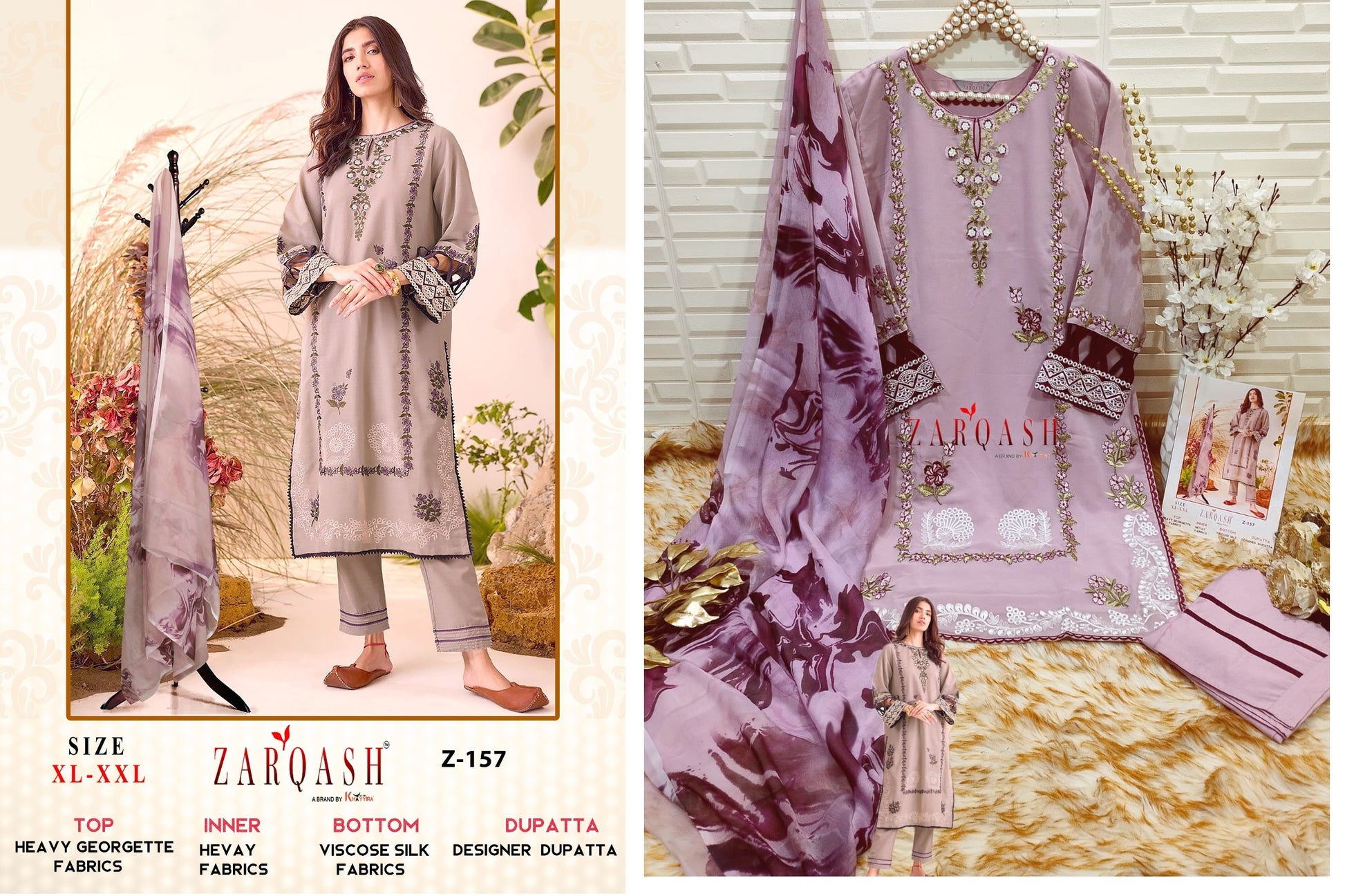 Z-157 Zarqash Pakistani Readymade Suits