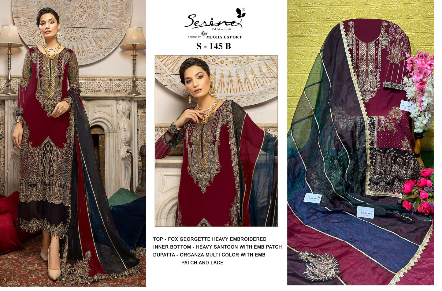 S-145-B Serine Pakistani Salwar Suits