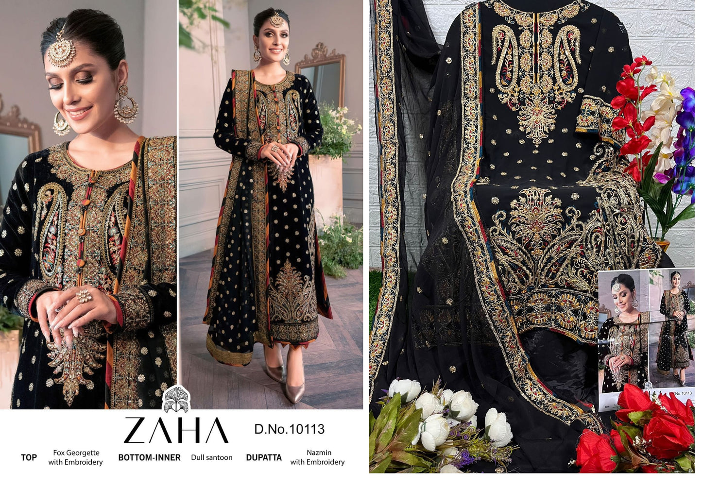 10113 Zaha Pakistani Salwar Suits