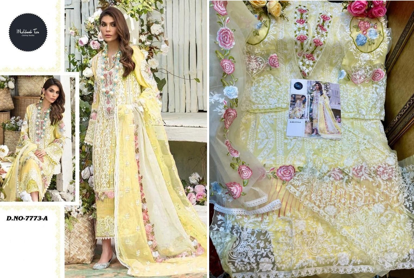 7773A Mehboob Tex Pakistani Salwar Suits