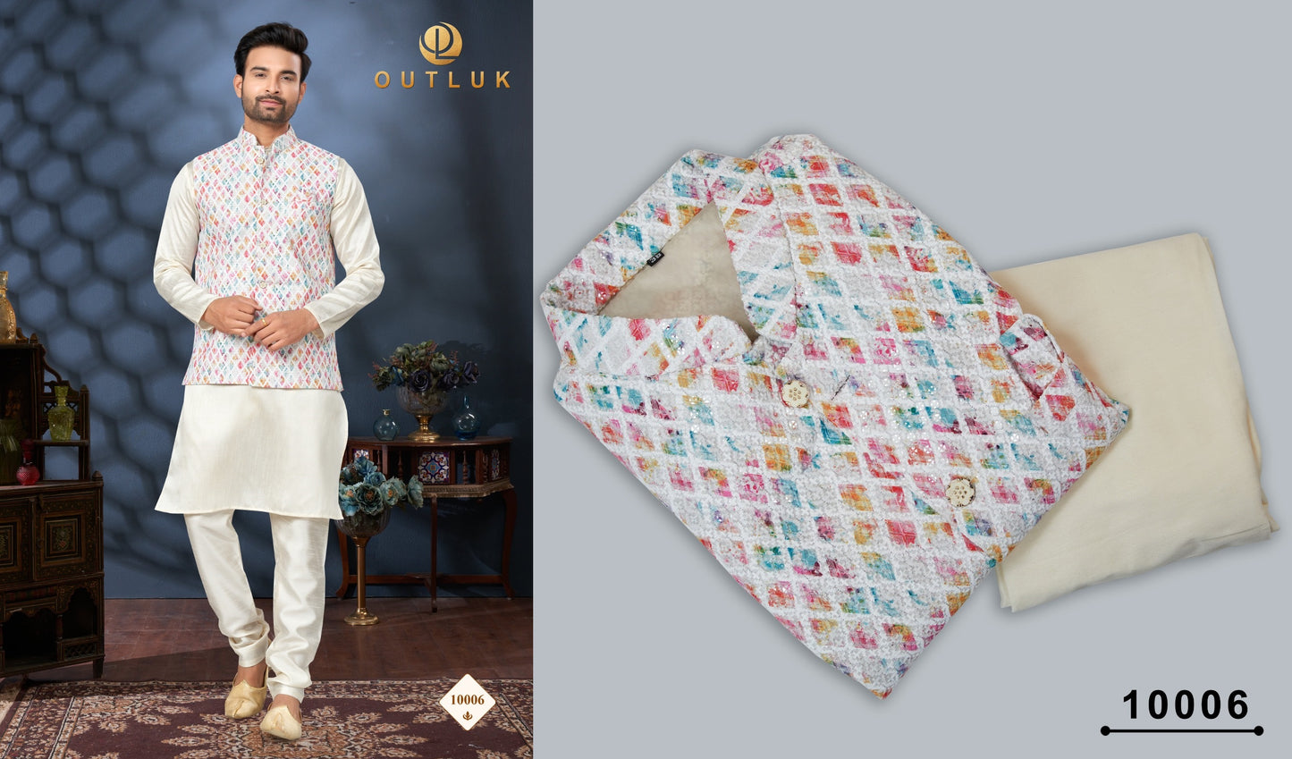 10006 Wedding Collection Vol 10 Outluk Mens Kurta Pyjama