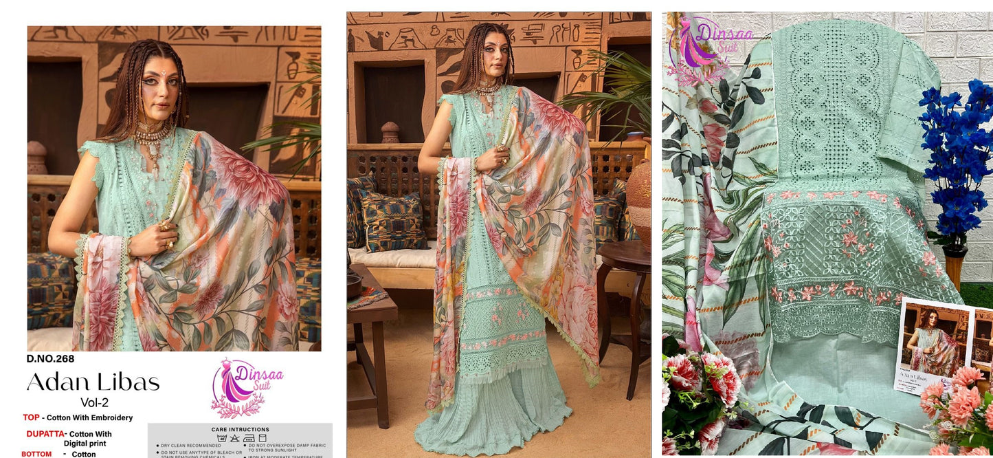 268 Adan Libas Vol 2 Dinsaa Suit Pakistani Salwar Suits