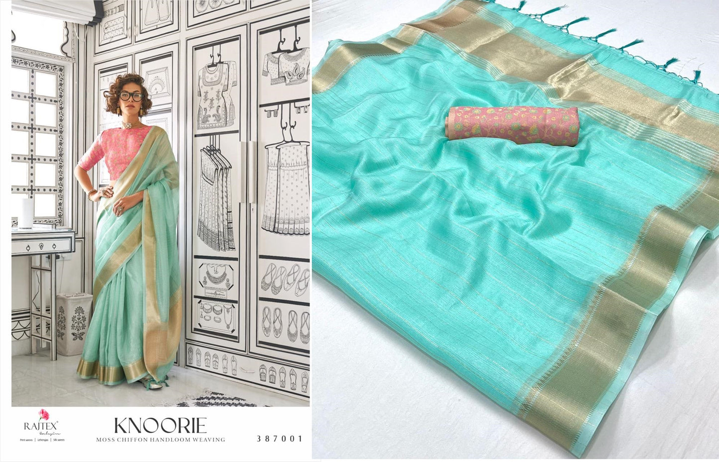 387001 Knoorie Rajtex Sarees