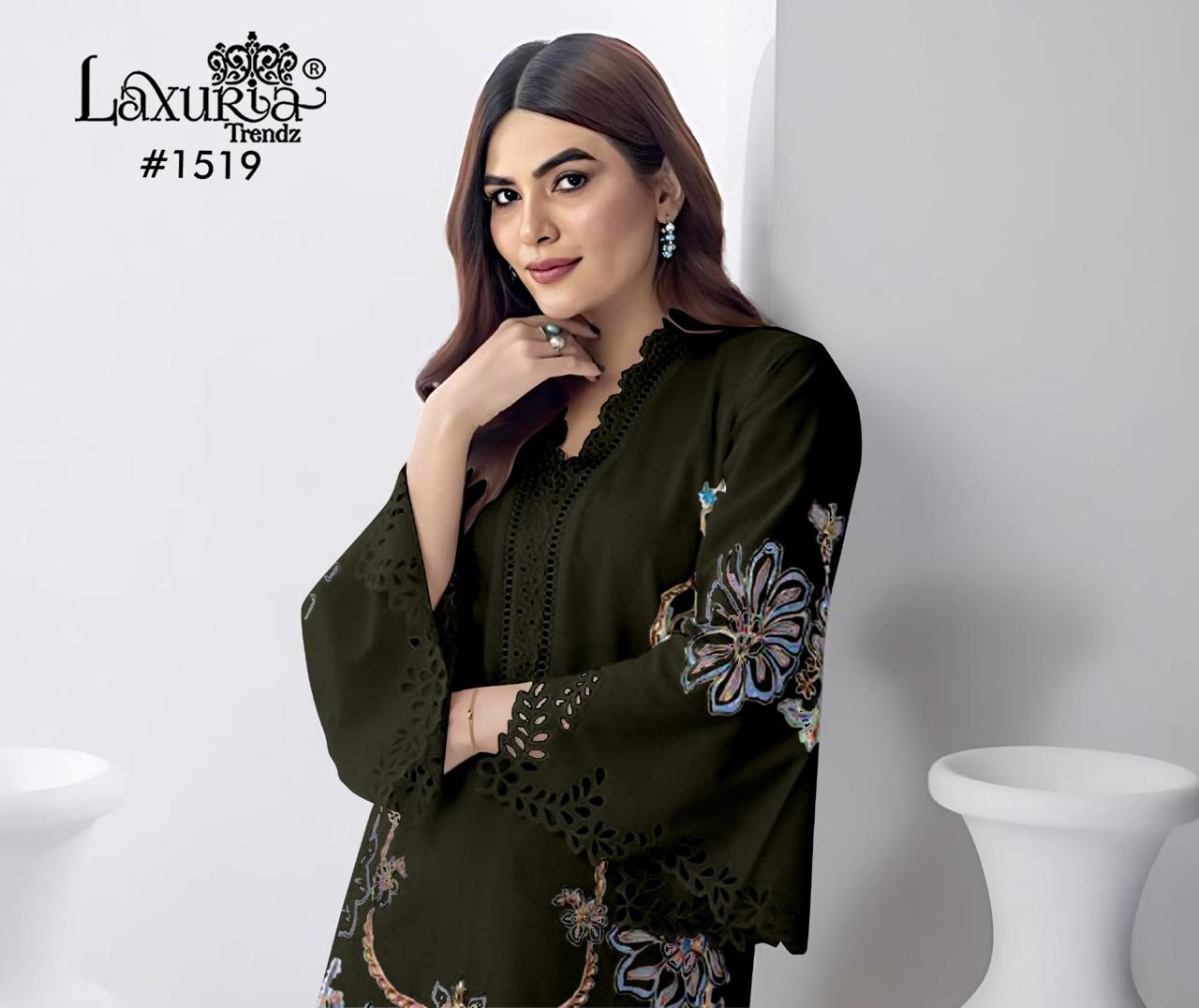1519 Black Laxuria Trendz Simmer Pakistani Readymade Suits