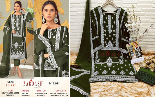 Z-152-B Zarqash Pakistani Readymade Suits