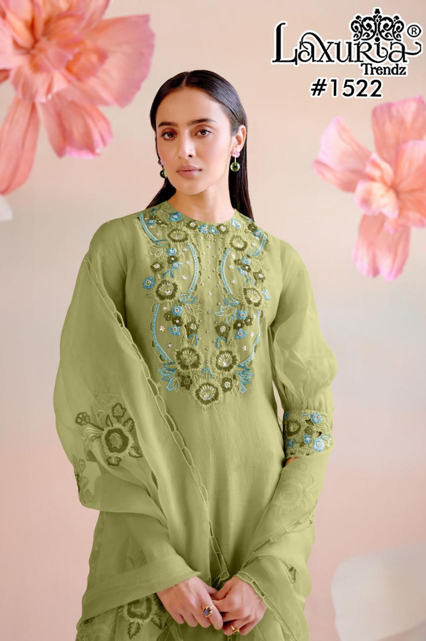 1522 Pista Laxuria Trendz Crunchy Pakistani Readymade Suits