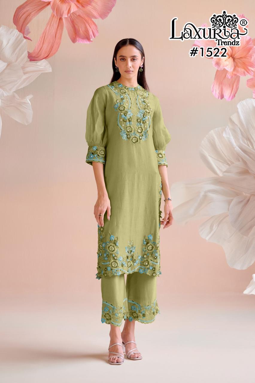 1522 Pista Laxuria Trendz Crunchy Pakistani Readymade Suits