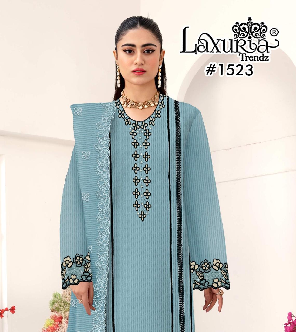 1523 Laxuria Trendz Embroidery Pakistani Readymade Suits