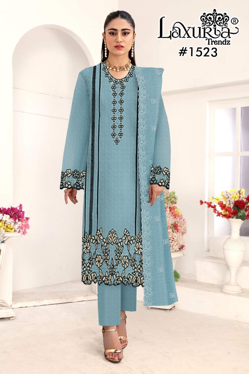 1523 Laxuria Trendz Embroidery Pakistani Readymade Suits