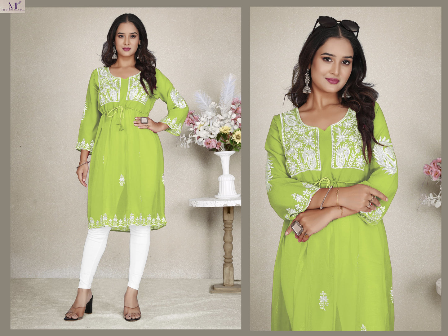 1523 Western Vol 1 Moksh Georgette Kurti