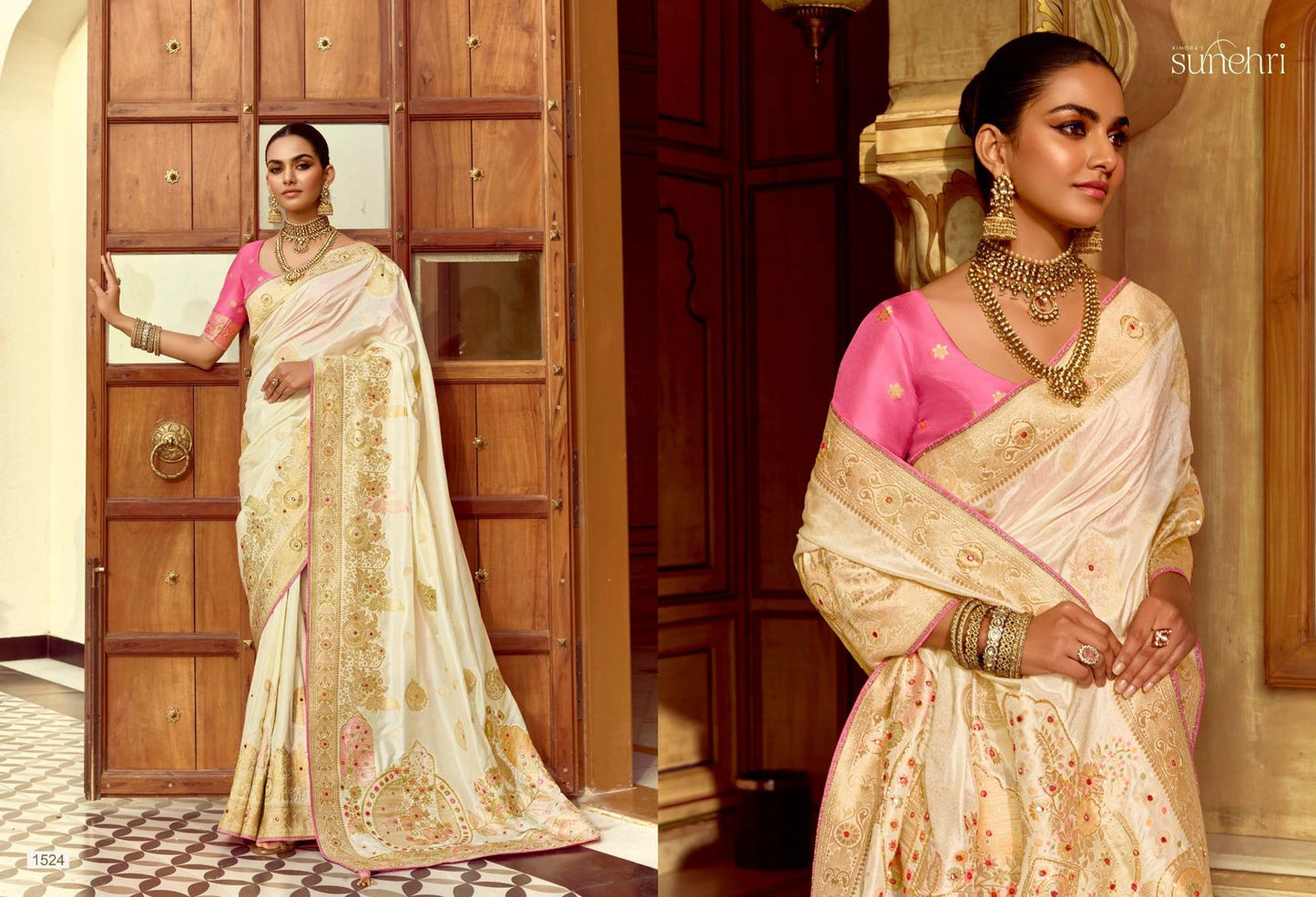 1524 Alankar Kimora Sunehri Dola Silk Sarees