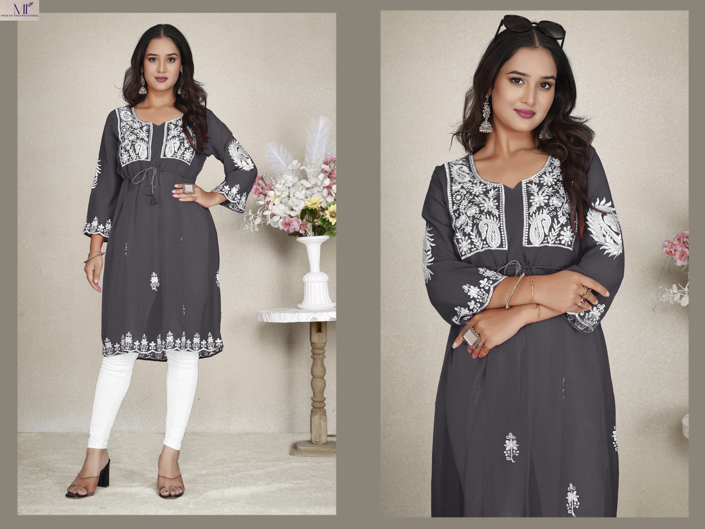 1524 Western Vol 1 Moksh Georgette Kurti