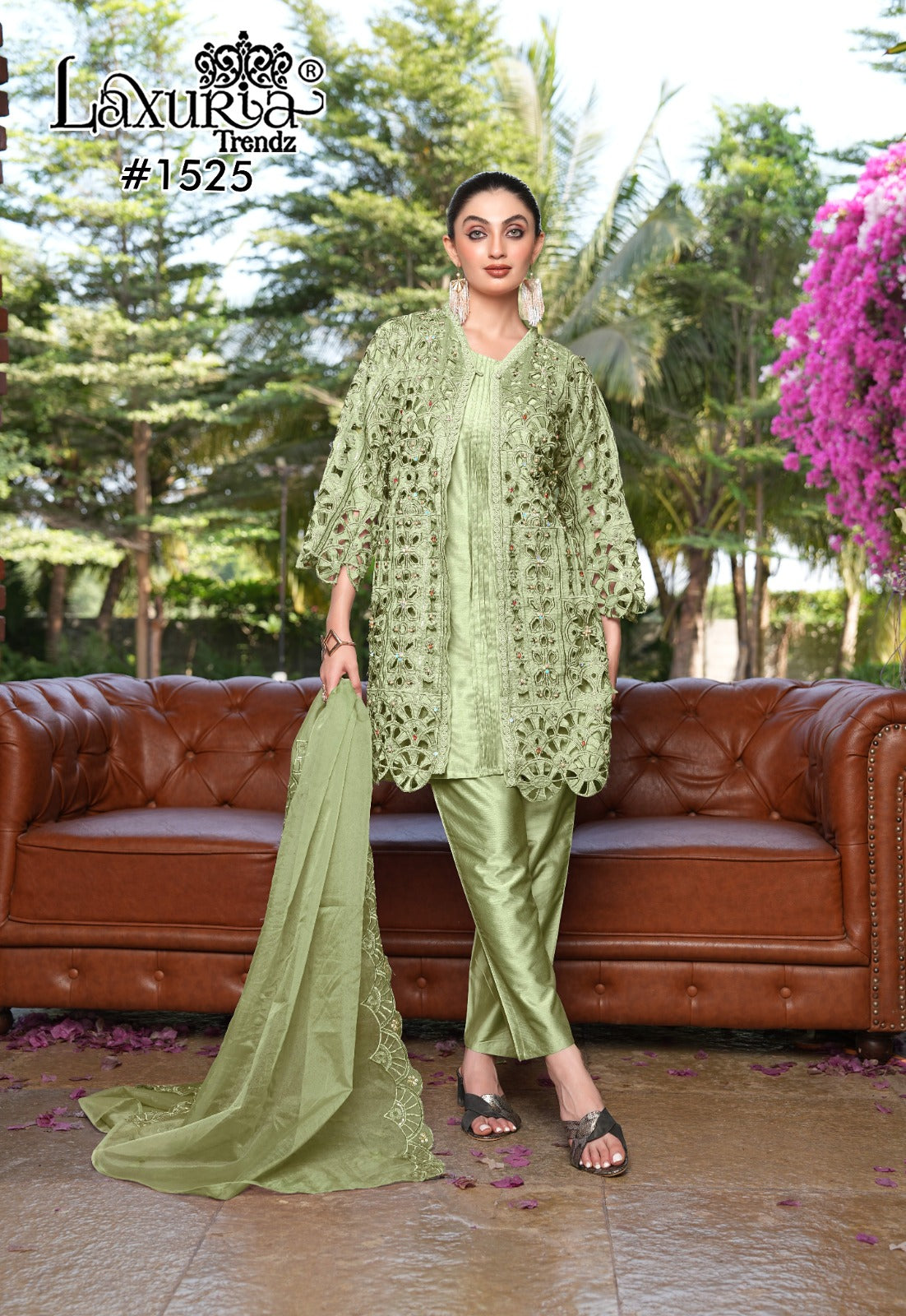1525 Pista Laxuria Trendz Vichitra Pakistani Readymade Suits