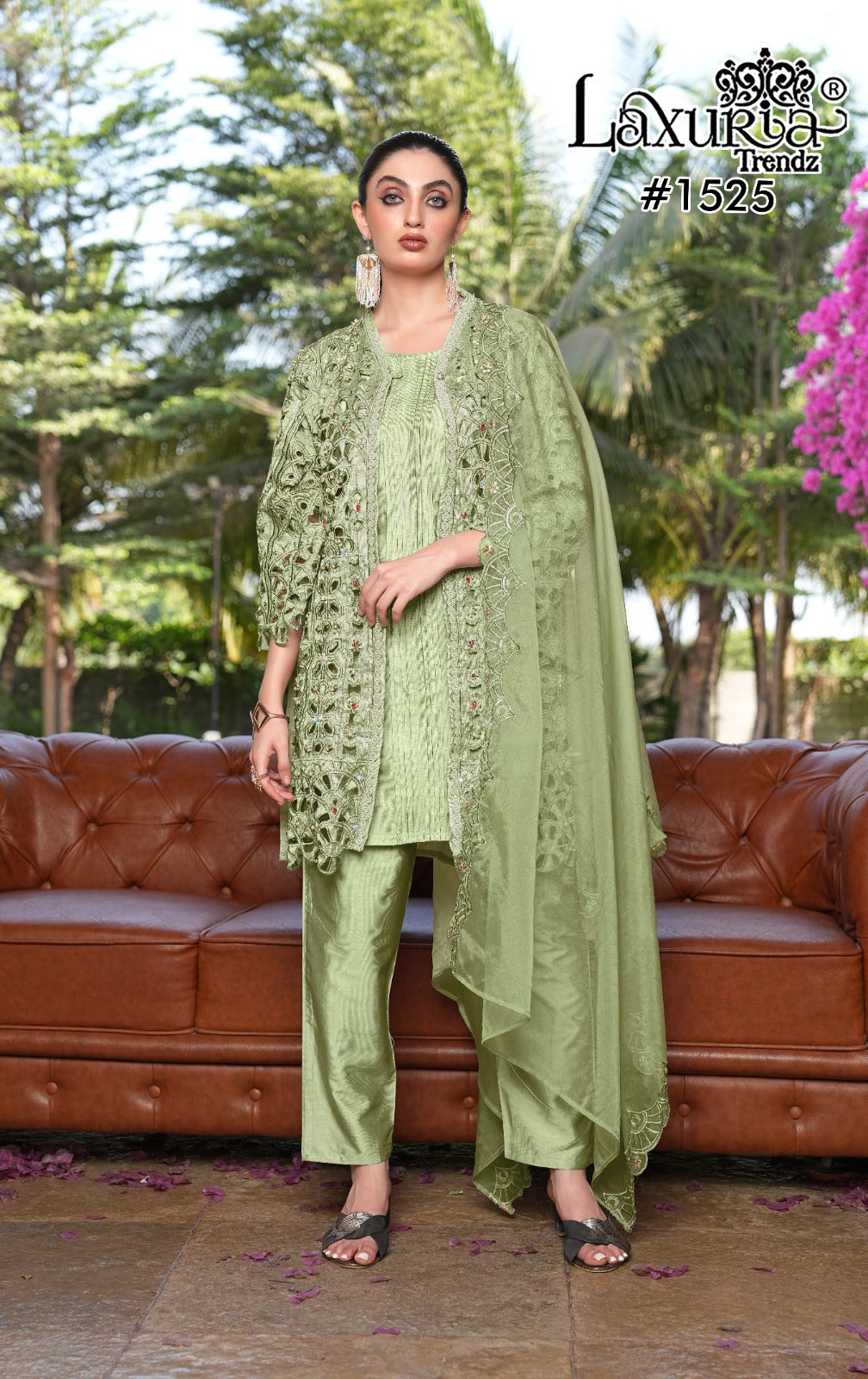 1525 Pista Laxuria Trendz Vichitra Pakistani Readymade Suits