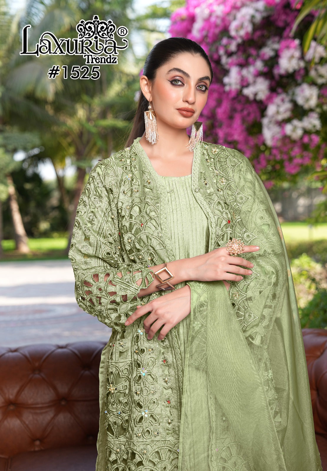 1525 Pista Laxuria Trendz Vichitra Pakistani Readymade Suits