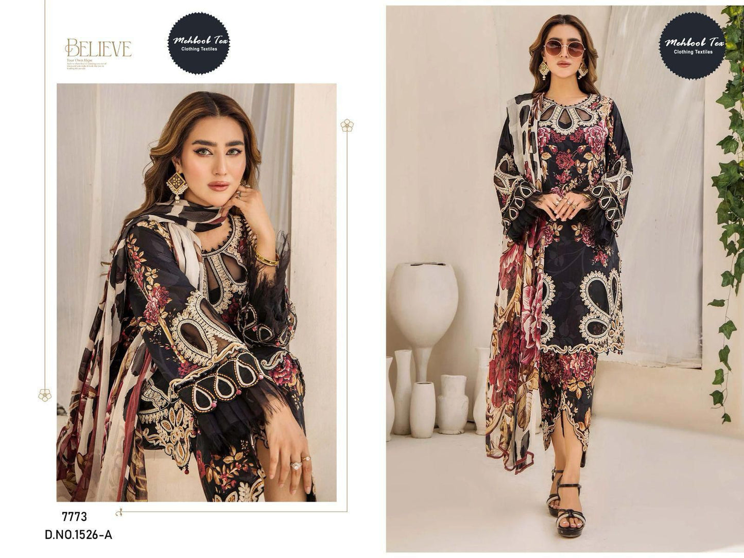 1526 A Mehboob Tex Print Pakistani Salwar Suits