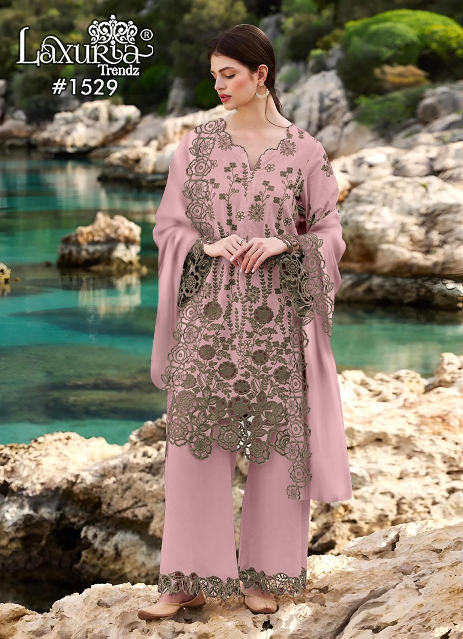 1529 Blush Pink Laxuria Trendz Vichitra Pakistani Readymade Suits