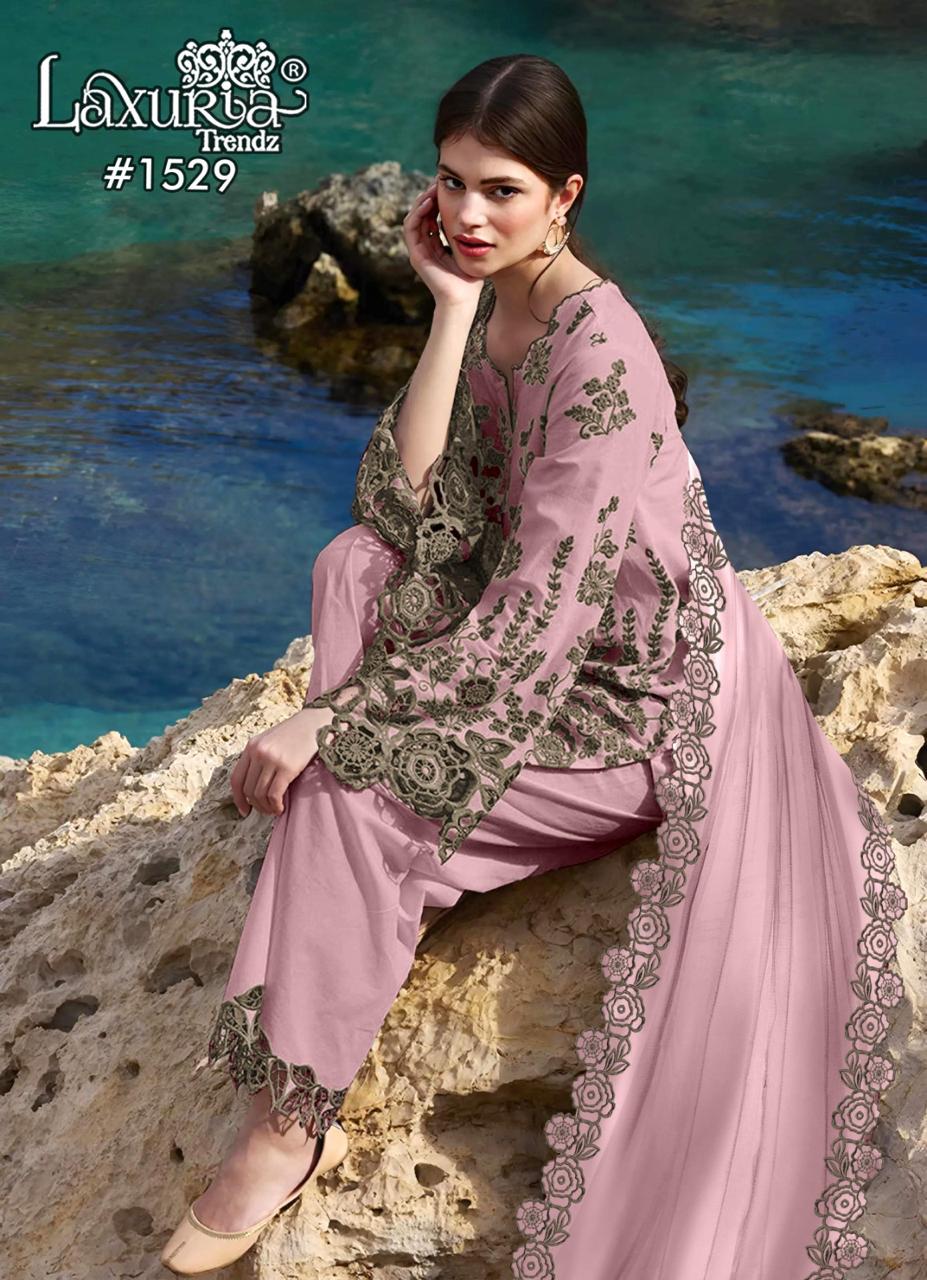 1529 Blush Pink Laxuria Trendz Vichitra Pakistani Readymade Suits