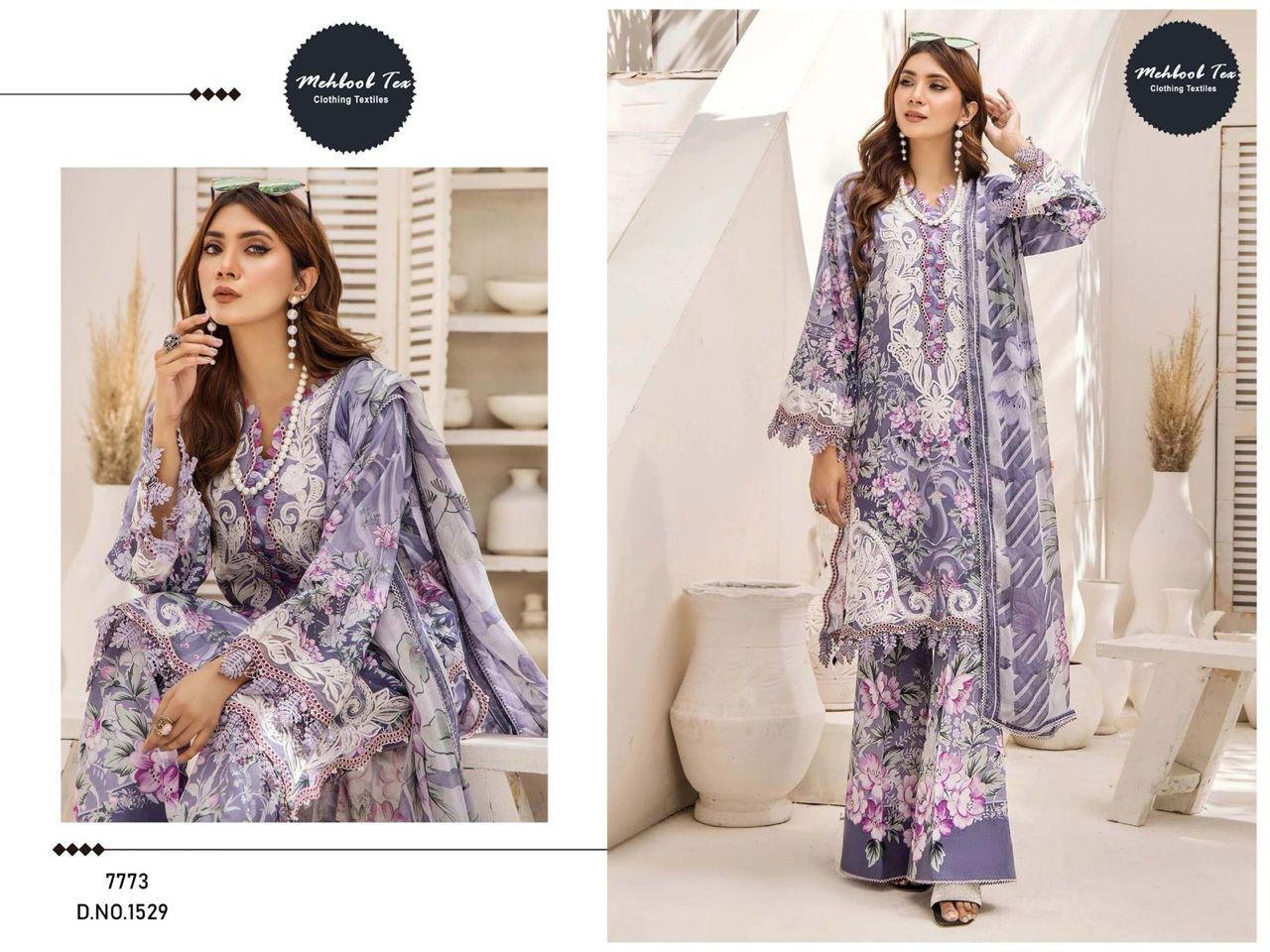 1529 Mehboob Tex Printed Pakistani Patch Suits