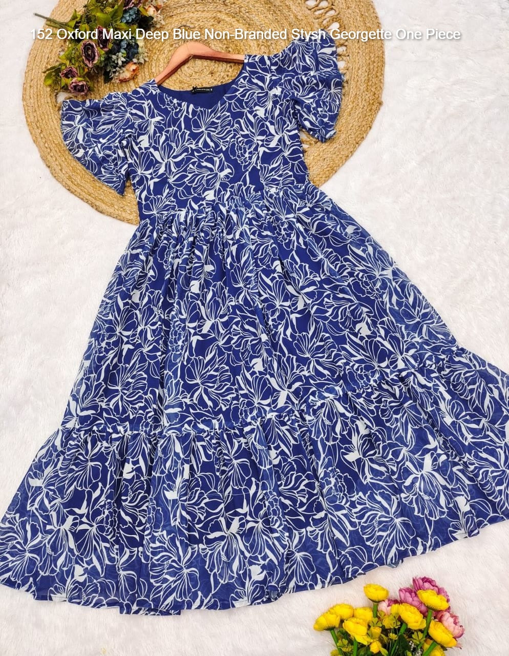152 Oxford Maxi Deep Blue Non-Branded Stysh Georgette One Piece