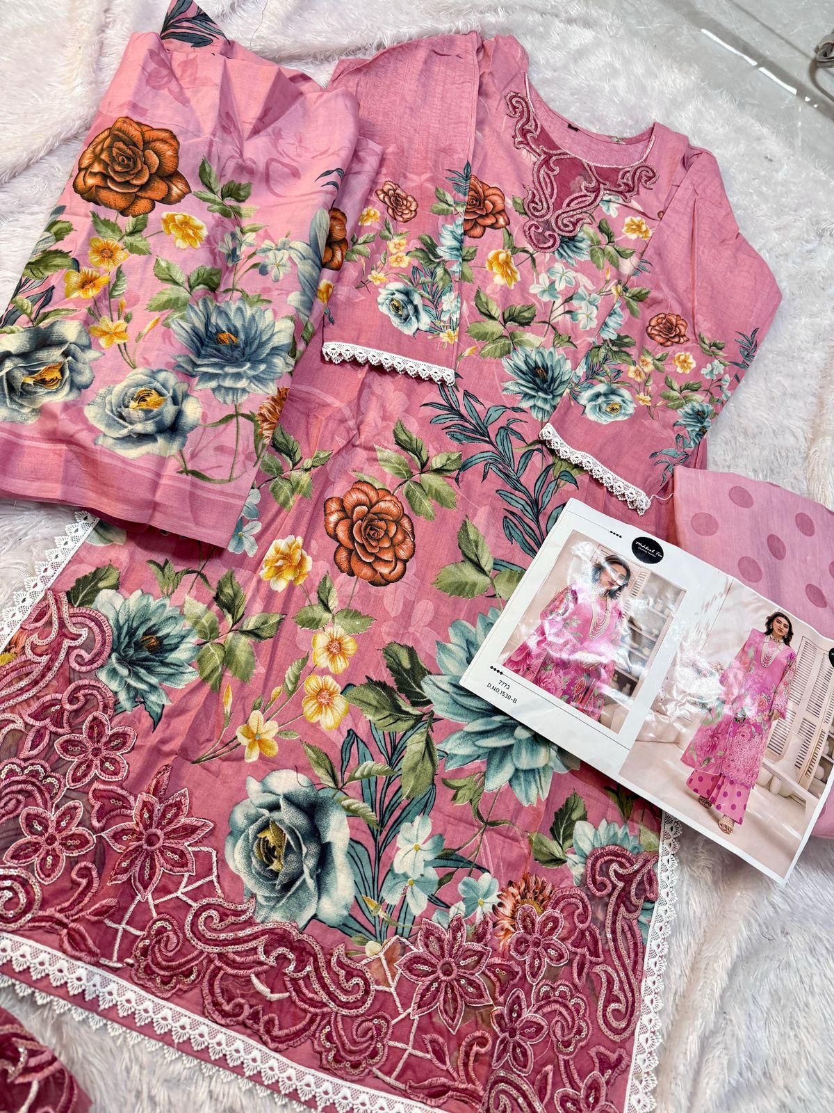 1530 B Mehboob Tex Printed Pakistani Patch Suits
