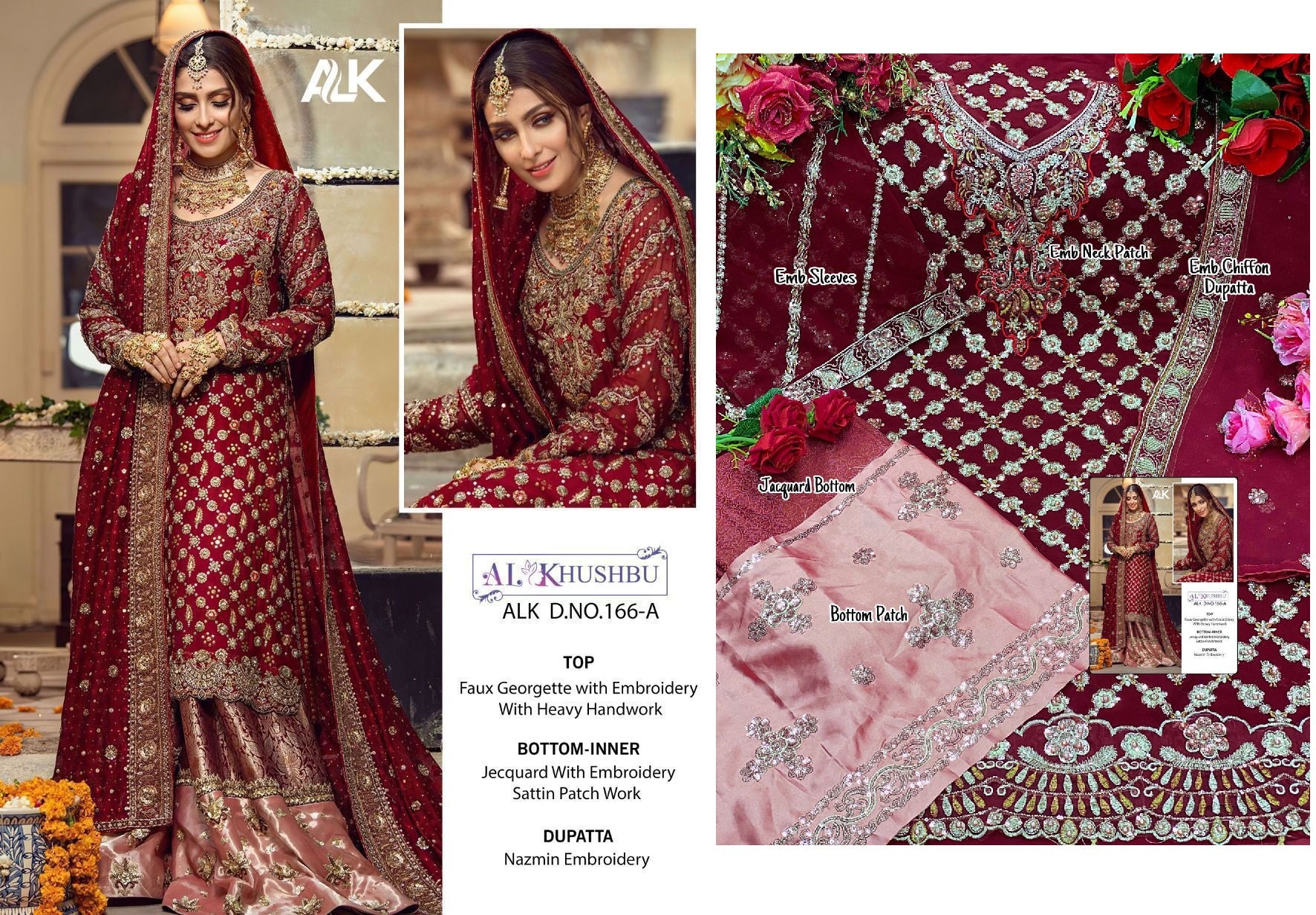 166-A Alk Pakistani Salwar Suits