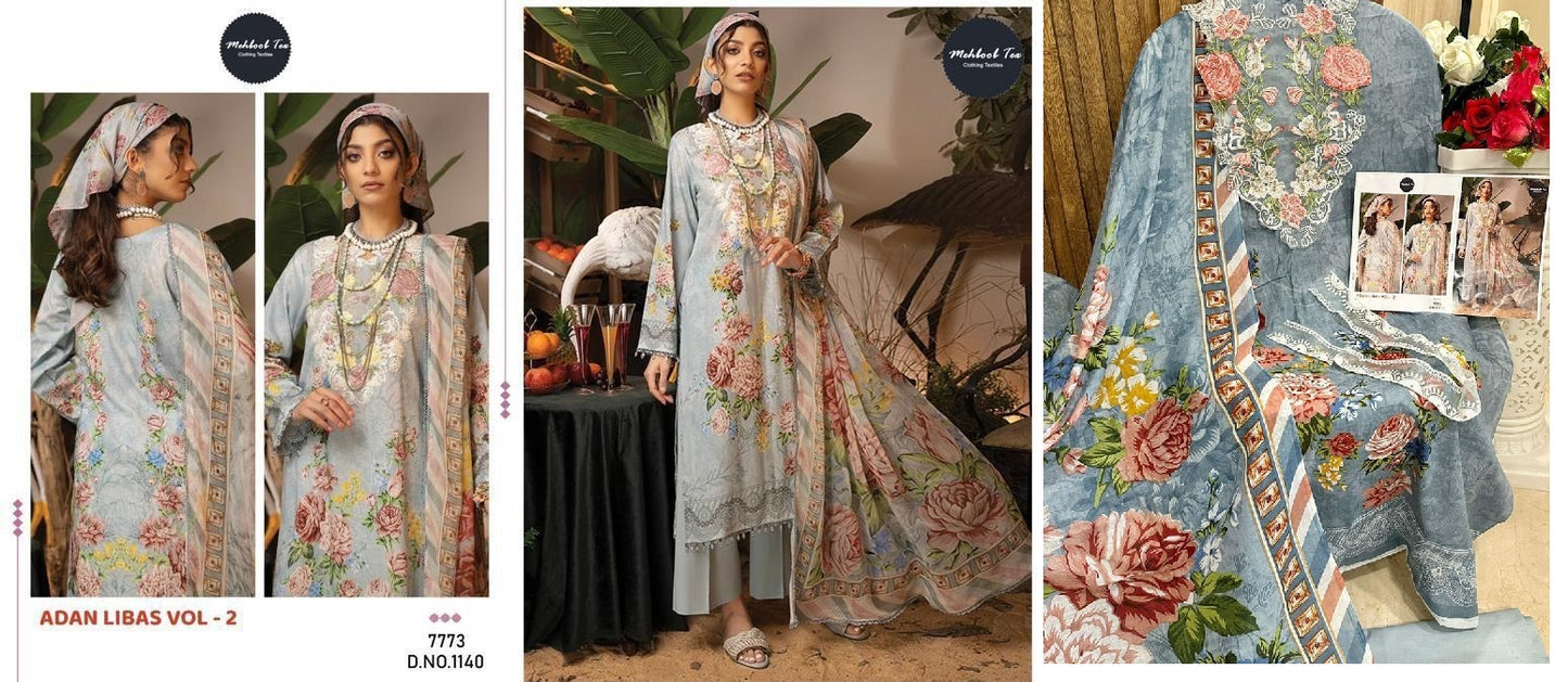 1140 Mehboob Tex Pakistani Salwar Suits