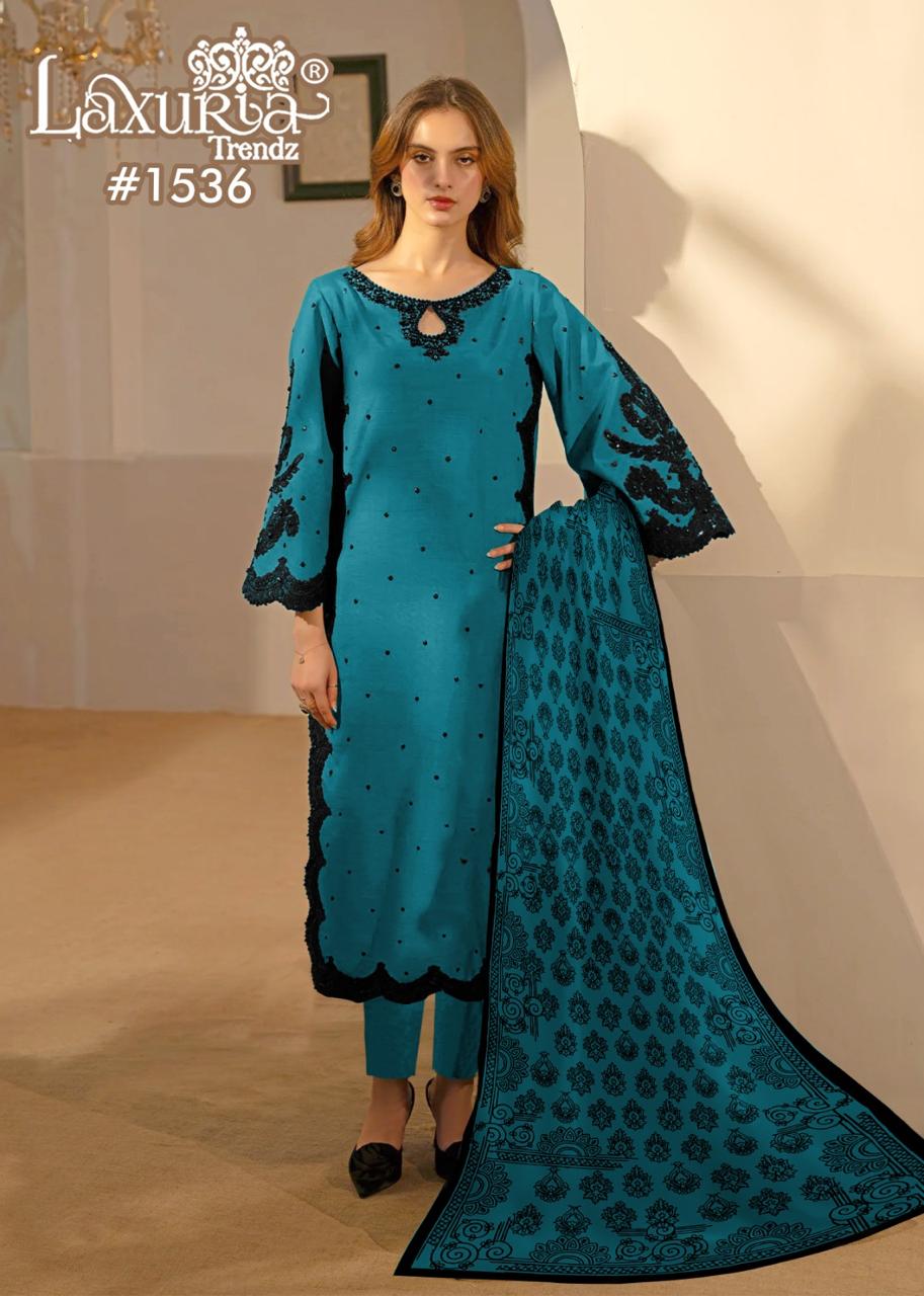 1536 Valley Green Laxuria Trendz Georgette Pakistani Readymade Suits