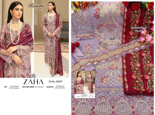 10047 Zaha Pakistani Salwar Suits