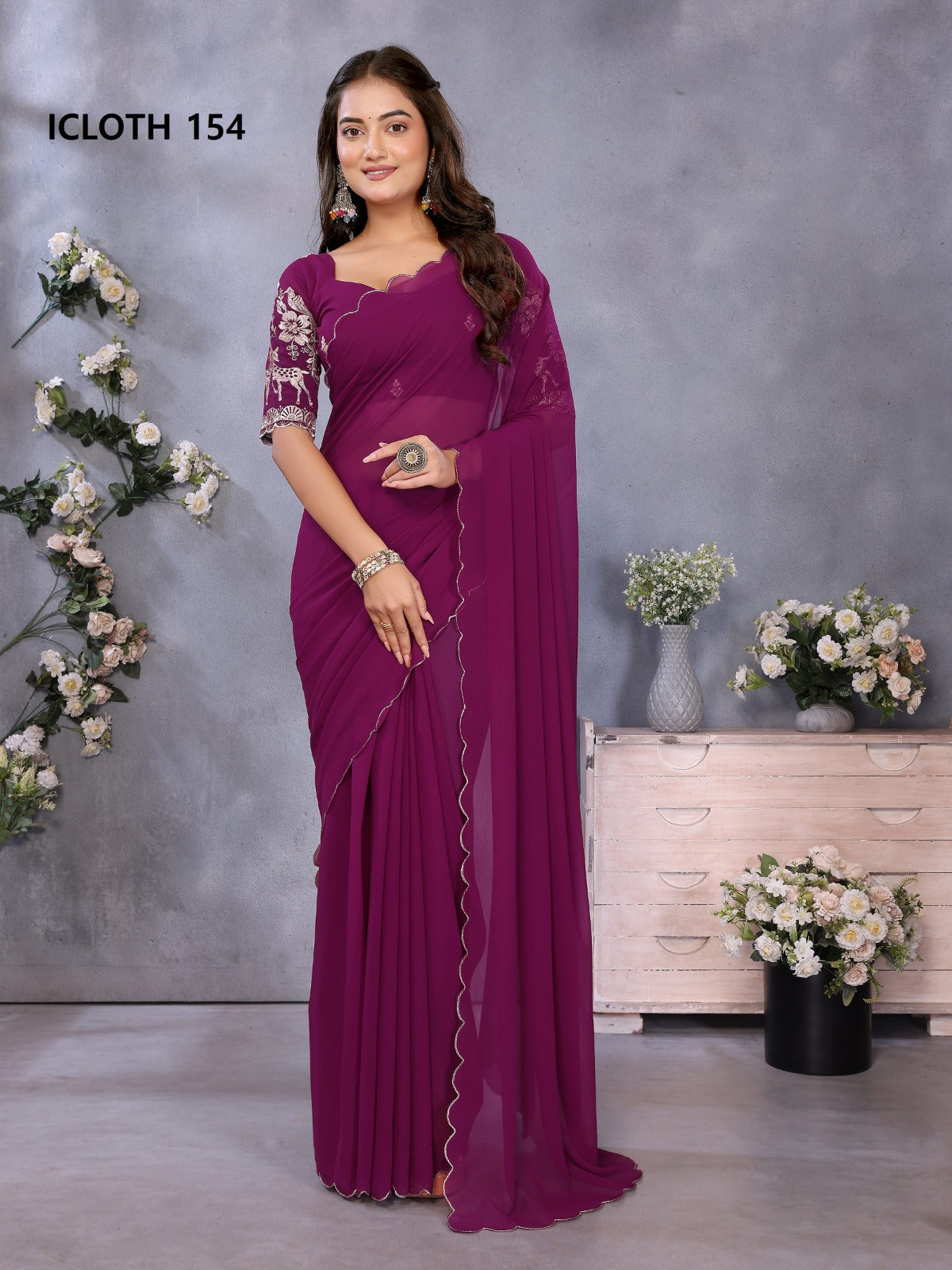 154 Icloth Vol 4 Prima Georgette Sarees