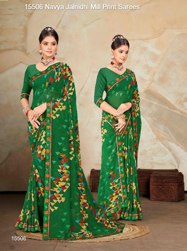 15506 Navya Jalnidhi Mill Print Sarees