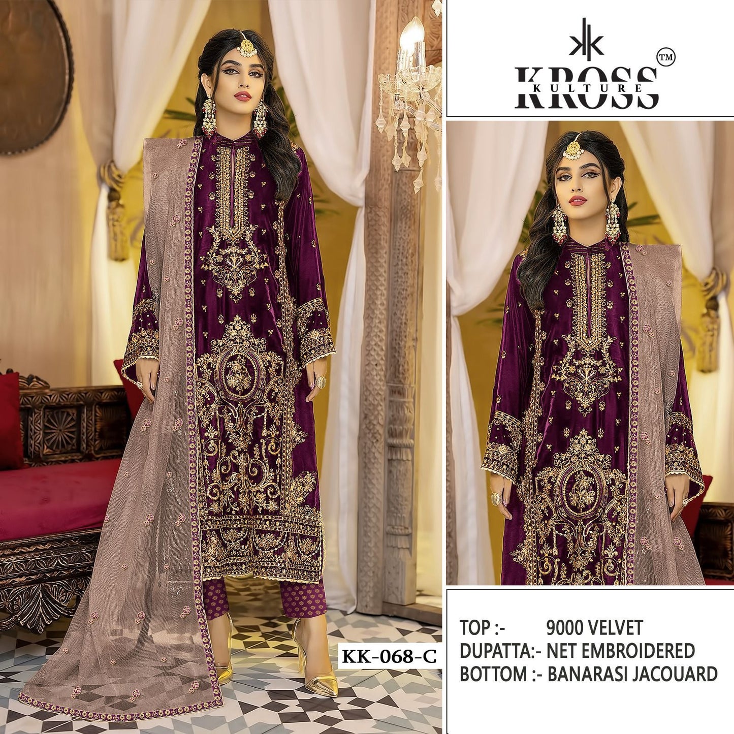Kk-68-C Kross Kulture Pakistani Salwar Suits