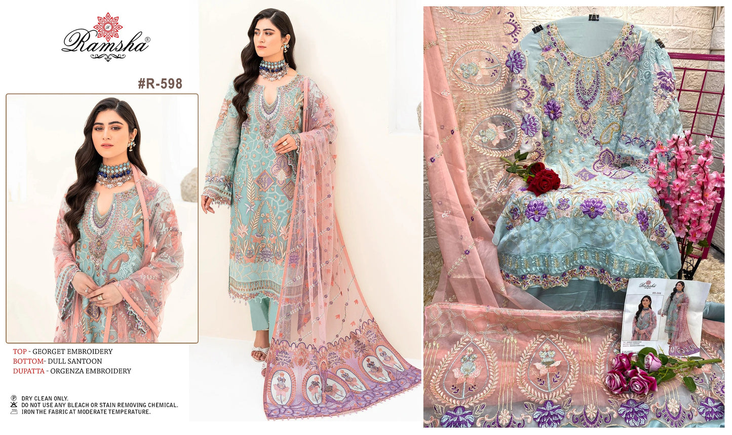 598 Ramsha Pakistani Salwar Suits
