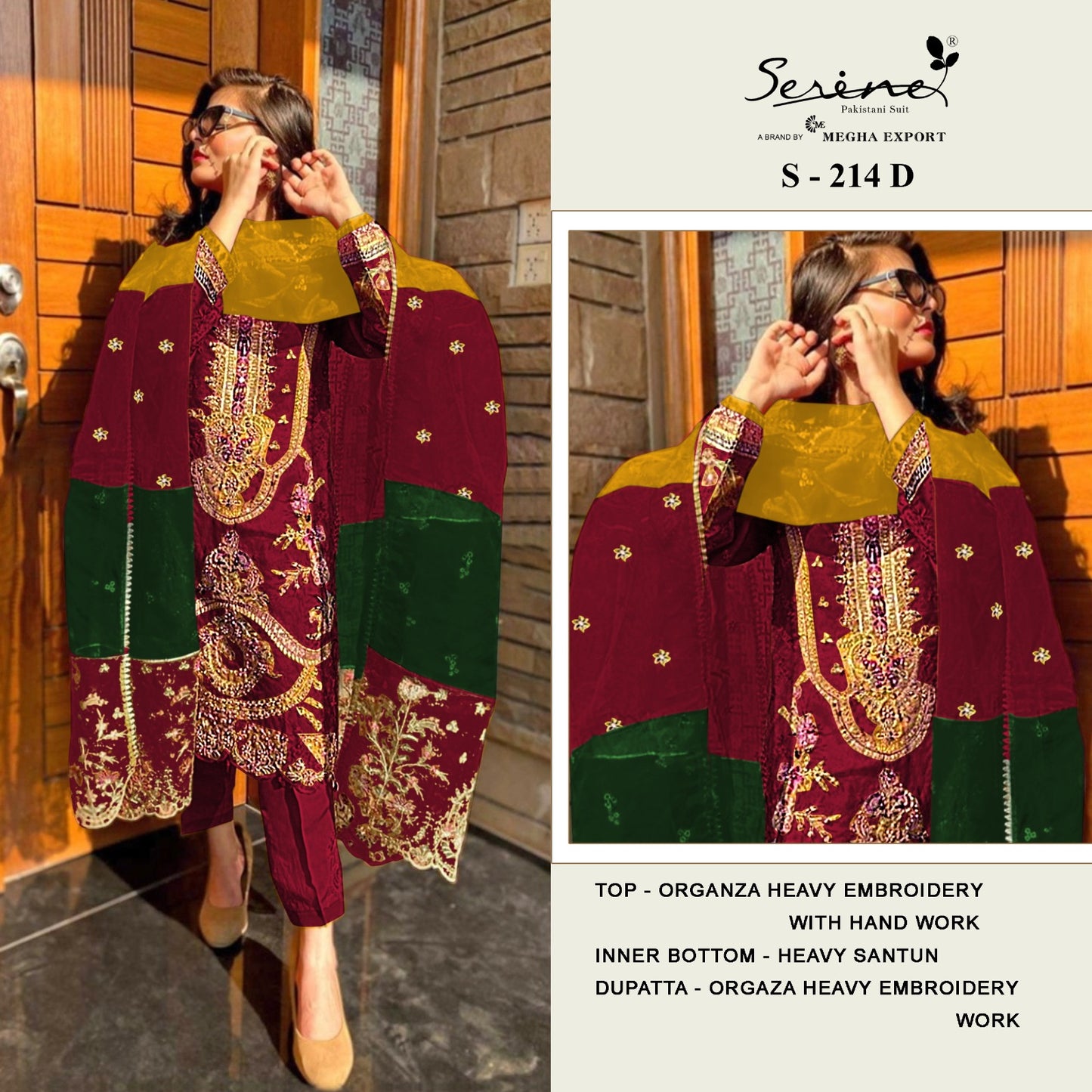 S-214D Serine Pakistani Salwar Suits