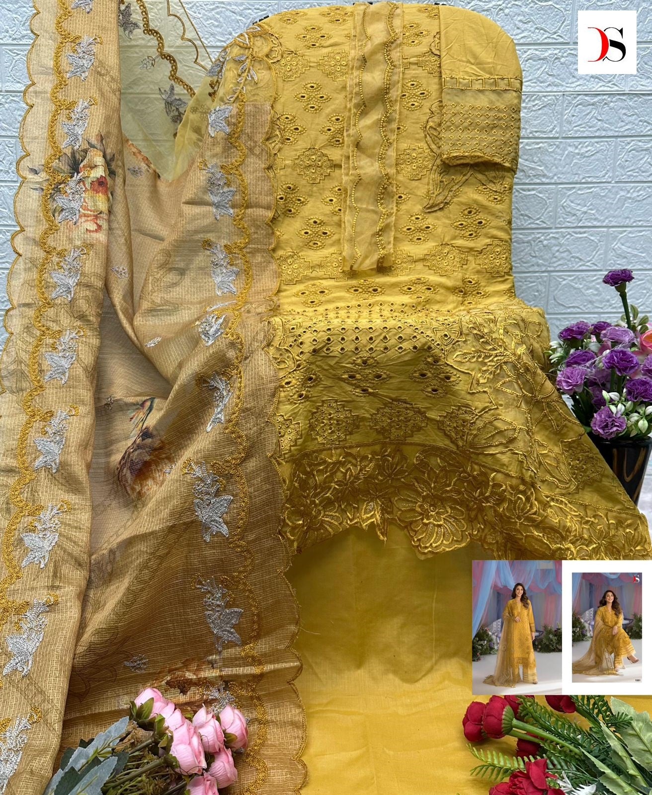 1551 Sobia Nazir Luxury Lawn 4 Deepsy Pure Cotton Pakistani Salwar Suits