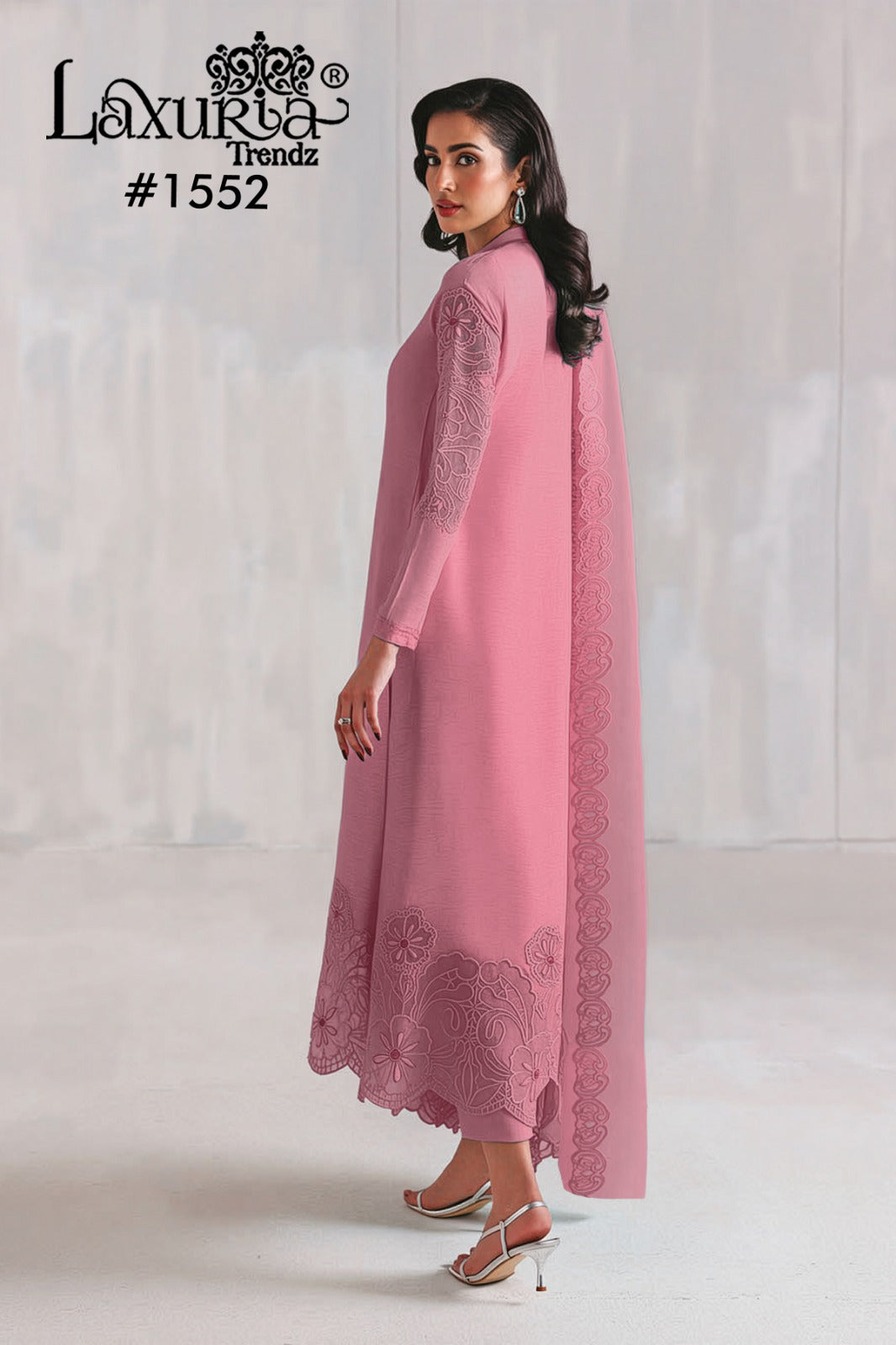 1552 Pink Laxuria Trendz Embroidery Pakistani Readymade Suits
