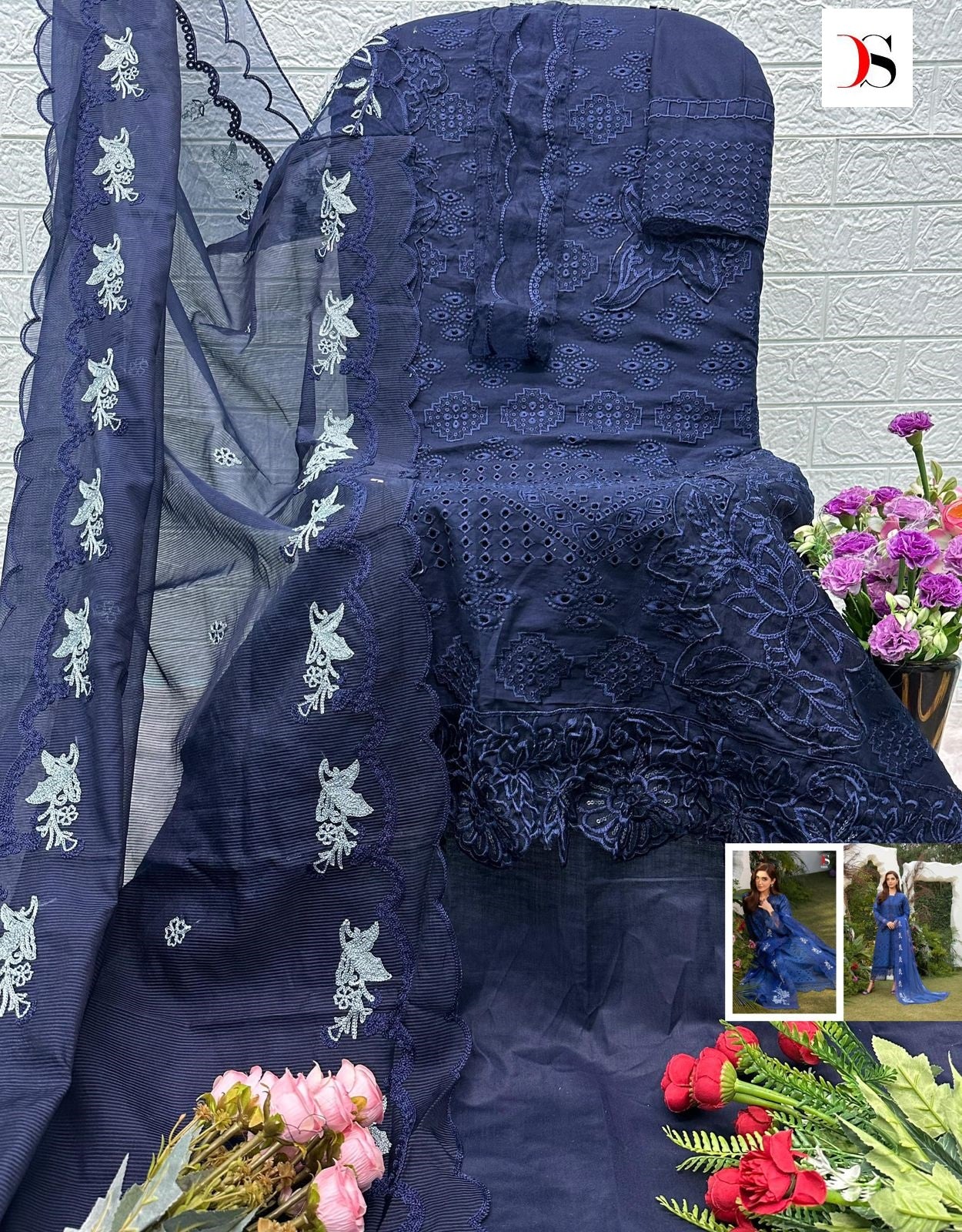 1555 Sobia Nazir Luxury Lawn 4 Deepsy Pure Cotton Pakistani Salwar Suits