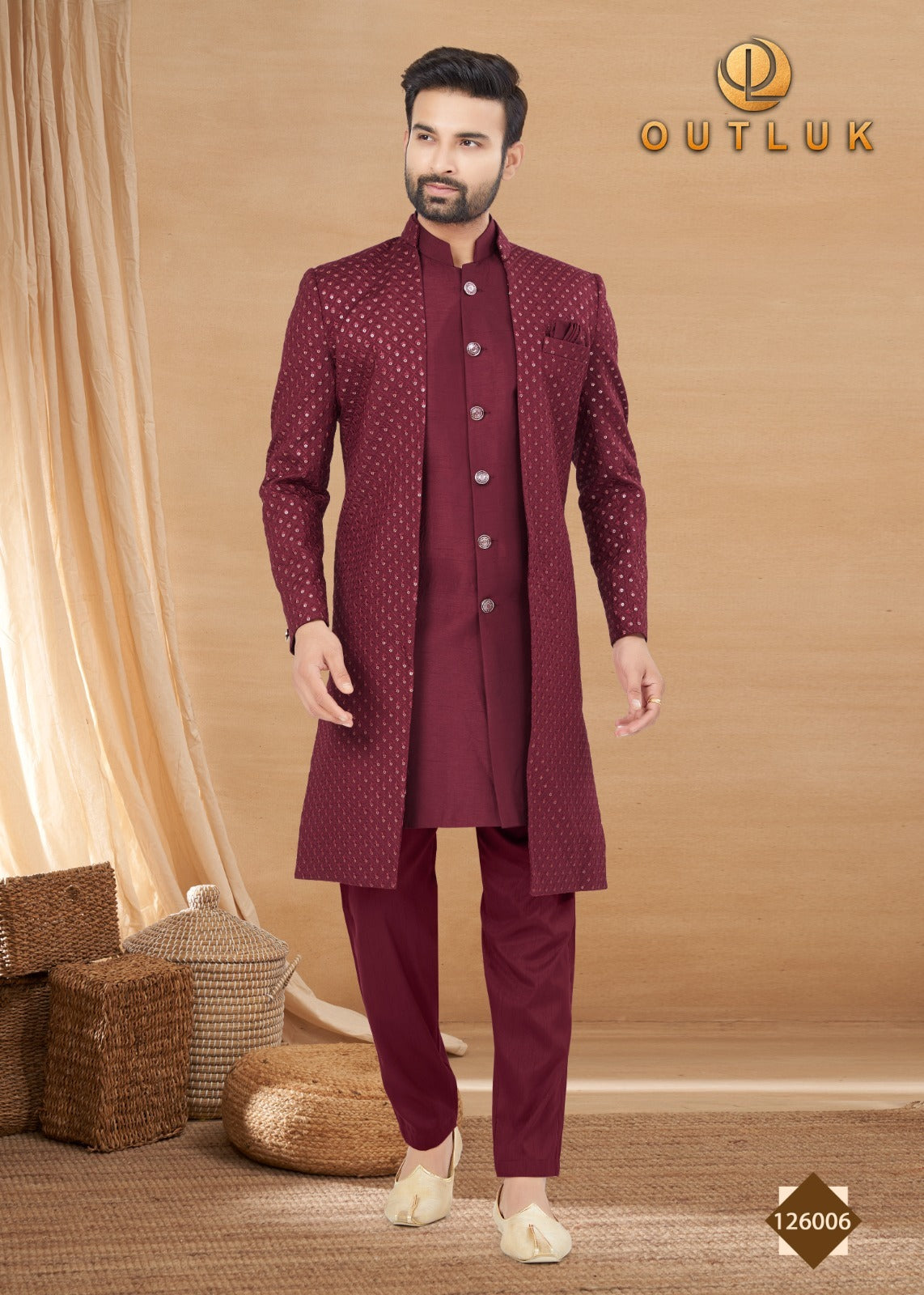 126006 Vol 126 Outluk Mens Kurta Pyjama