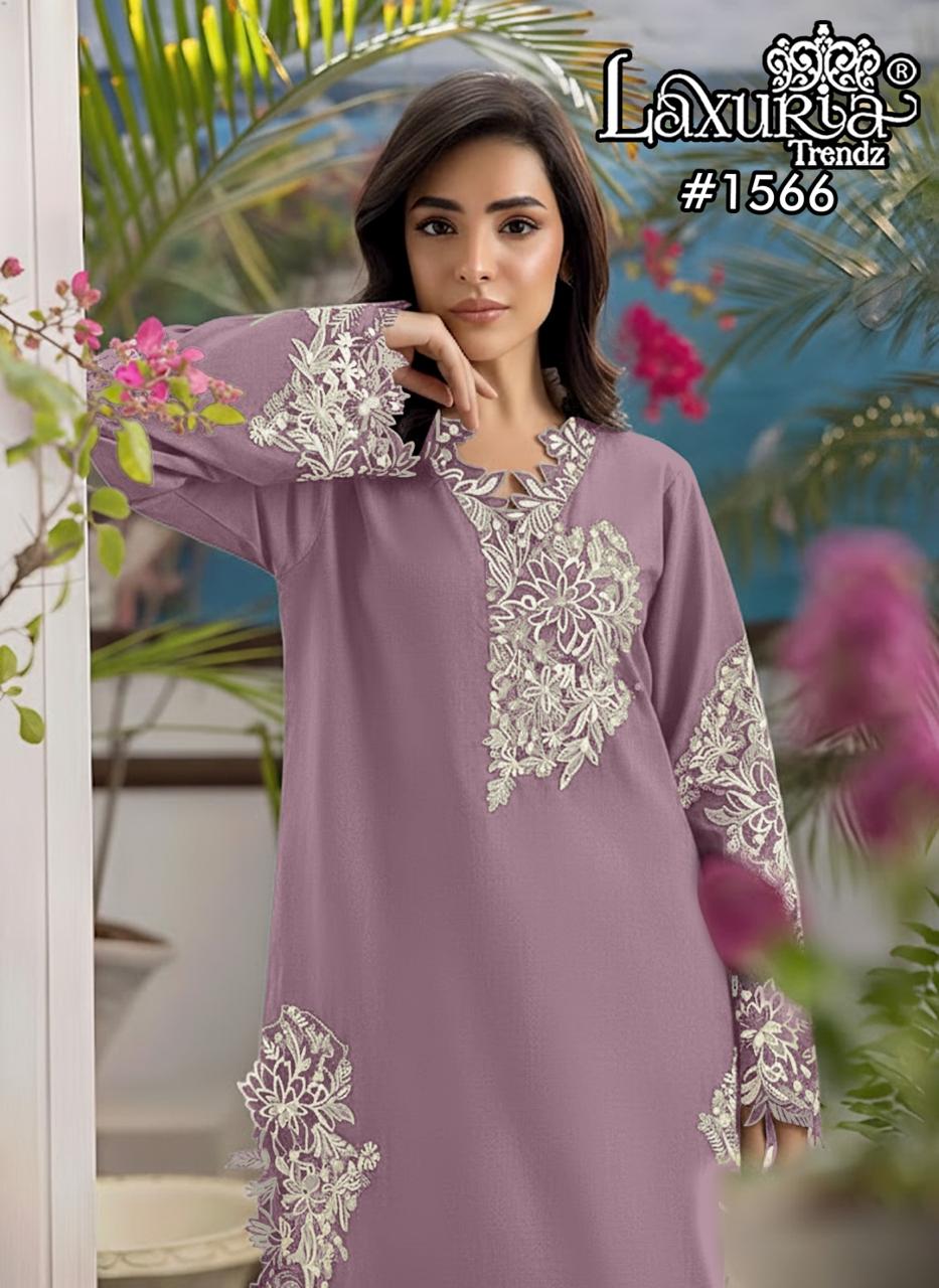 1566 Dusty Mauve Laxuria Trendz Soft Bsy Pakistani Readymade Suits