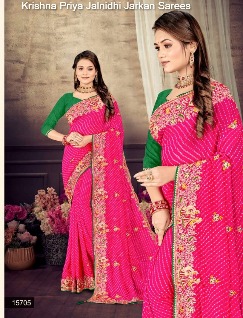 15705 Krishna Priya Jalnidhi Jarkan Sarees