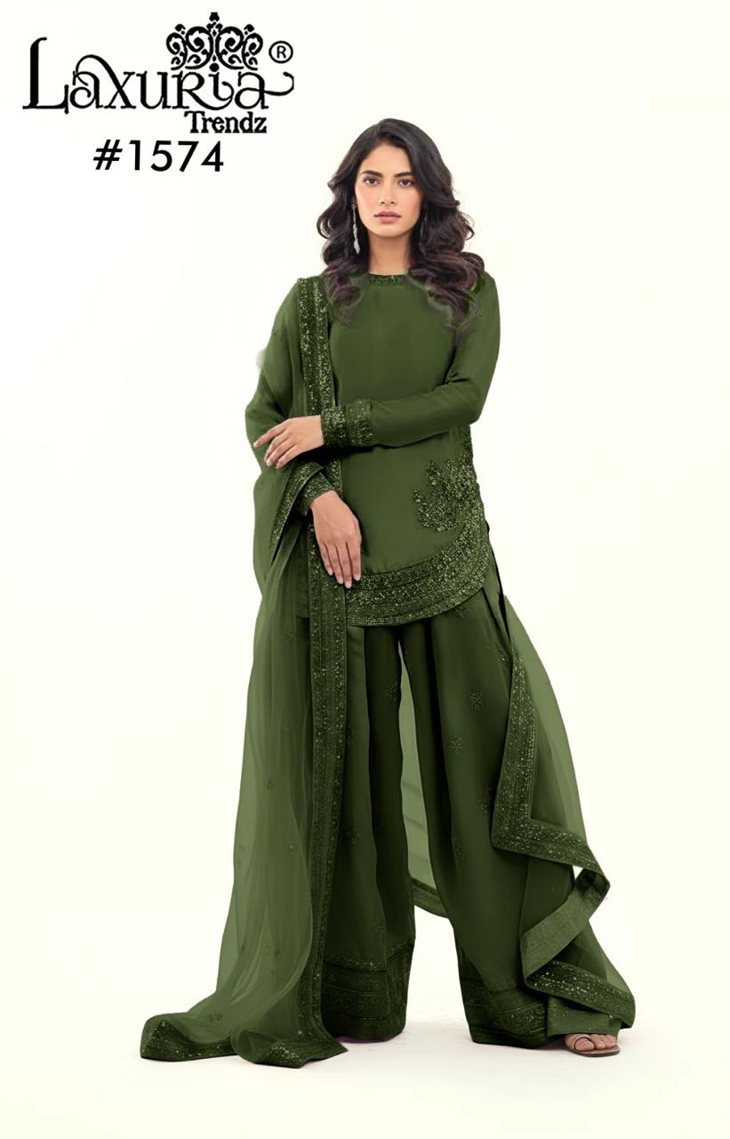 1574 Green Laxuria Trendz Ho Pakistani Readymade Suits