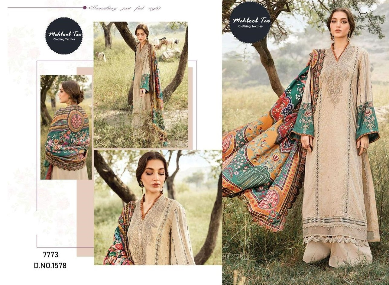 1578 Mehboob Tex Embroidery Pakistani Salwar Suits
