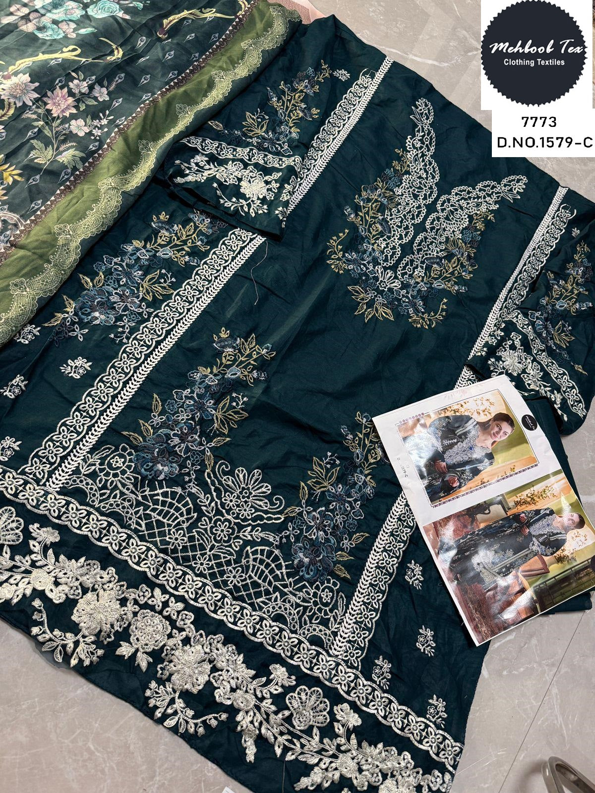 1579-C Mehboob Tex Embroidery Pakistani Salwar Suits