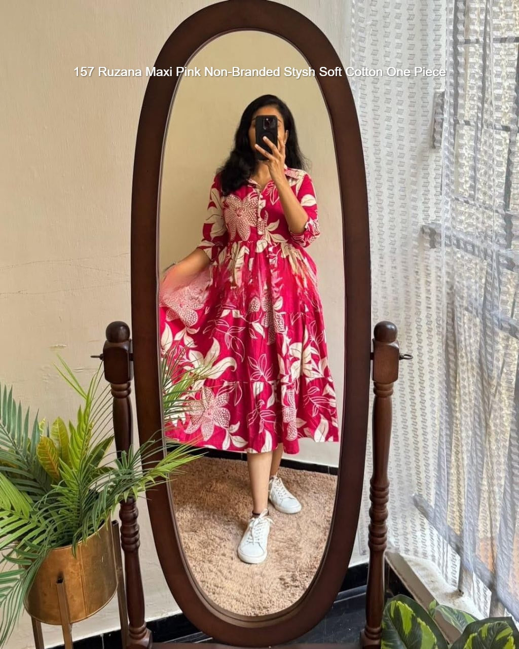 157 Ruzana Maxi Pink Non-Branded Stysh Soft Cotton One Piece