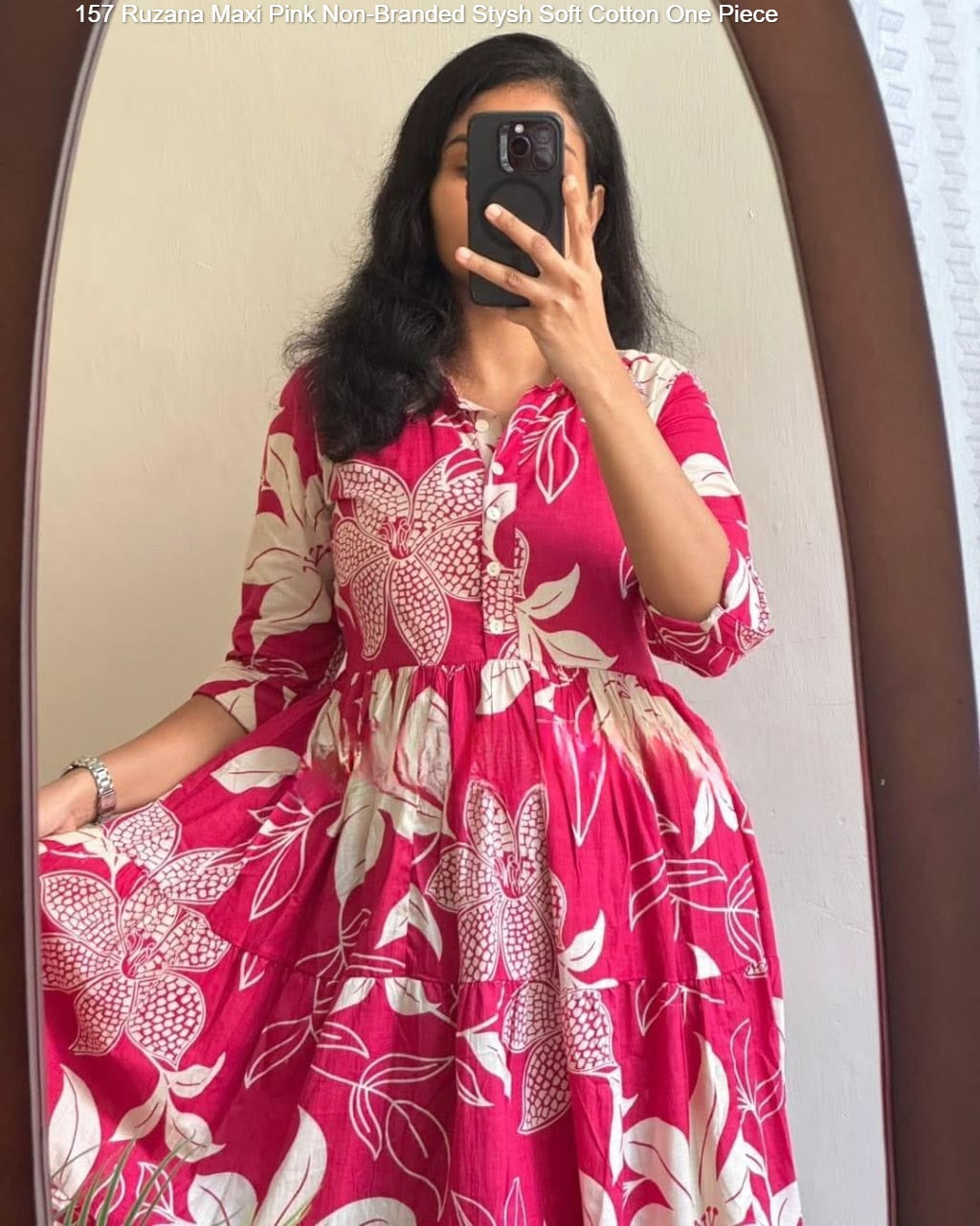 157 Ruzana Maxi Pink Non-Branded Stysh Soft Cotton One Piece