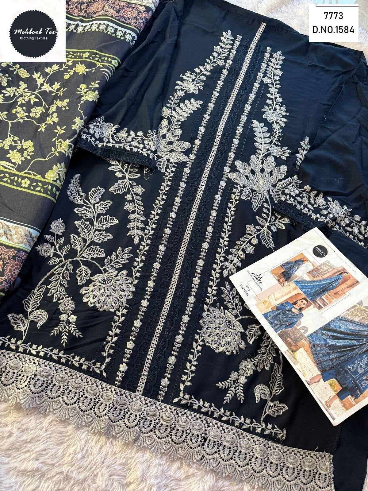 1584 Mehboob Tex Embroidery Pakistani Salwar Suits