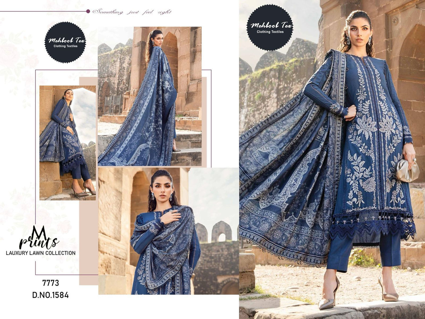 1584 Mehboob Tex Embroidery Pakistani Salwar Suits